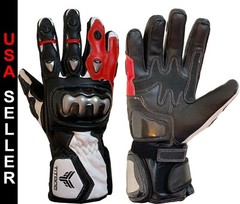 Motorbike Motorcycle Gloves Bike Real Leather CE Armored Knuckle Professional