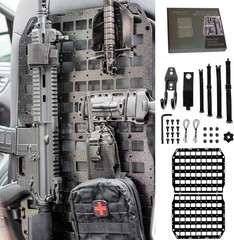 Rigid Molle Panels for Vehicles – Heavy-Duty Aluminium 22” x 13.5”, black