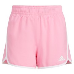 adidas Girls Classic Elastic Waistband Gym Shorts, Bliss Pink, 14