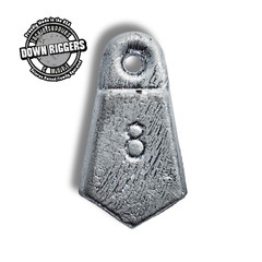 8oz Flat Bank Sinkers | Select up to 15pcs/7.5lbs , Handcrafted by Down Riggers