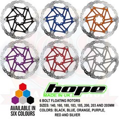 Hope 6 Bolt Floating Disc Rotor – All Colors and Sizes – Brand New