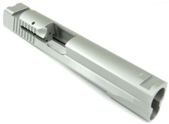 New 1911 .45 ACP Government Two Tone Stainless Slide Novak Sight Cut
