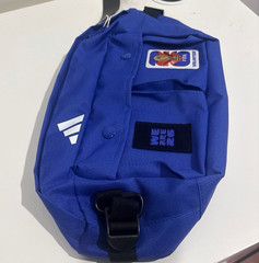 adidas Blue/Black Waist Pack 5L 2-Pocket Polyester Buckle, Adjustable Strap