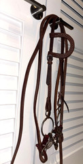 New Dotted Sliding One Ear Western Horse Bridle W/Wonder Bit & Thick Split Reins