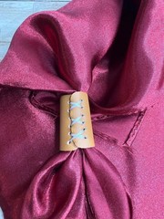 FAUX ~ LEATHER ~ SCARF ~ SLIDE