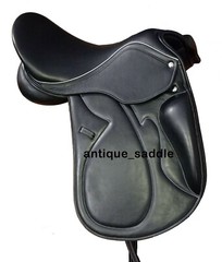 Leather Dressage Double Flap Saddle Brand New Adjustable Gullets, Size 17″ – 18″