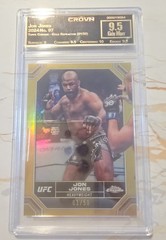 Jon Jones 2024 Topps Chrome UFC Gold 1/50 SSP Crown Gem Mint 9.5 Bookend