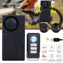 Wireless Bike Alarm with Remote Anti-Theft Vibration Motorcycle Waterproof 150dB