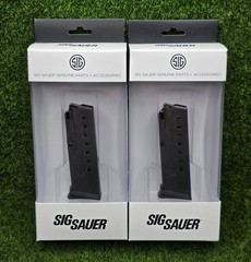 LOT (2) Sig Sauer P239 9mm Luger OEM Magazine 8 Rounds, Steel #MAG-239-9-8