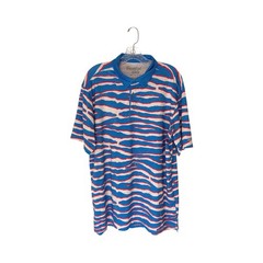 Breakfast Balls All Day Polo Shirt Men’s Wild America Blue Performance Large