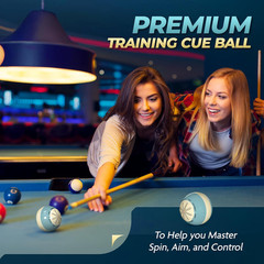 Cue Balls Pool Table Durable Scratch-Resistant Weighted Cue Ball Trainer Focused