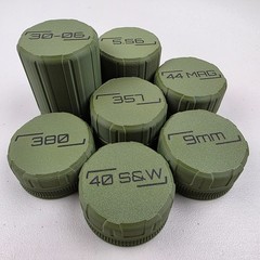 Every Day Carry (EDC) Ammo Storage Case W/ Screw On Lid Choose Caliber Utah MFD