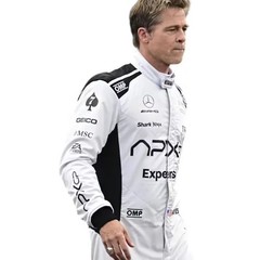 Go Kart Racing Brad Pitt APXGP F1 Racing Suit CIK/FIA Level 2 White Go Kart Race
