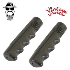 VINTAGE Lowrider Bicycle Handlebar Grips Cruiser Bike BLACK.