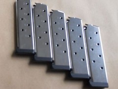1911 , EXTENDED Hybrid magazine, mag, 5 pcs.-8 shot .45, Flared base, S.S.