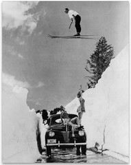 Ski Jump – 11X14 Unframed Art Ski Poster Art Print – Great Vintage Black and Whi