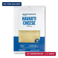Amazon Grocery, Havarti Cheese, 8 Oz, 10 Slices