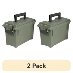 (2 pack) Strategy Field Ammo Box 11.6″ L x 5.2″ W x 7.2″ H Plastic OD Green