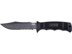 SOG Seal Pup Fixed Blade Knife 4.75″ Partially Serrated Clip Point AUS-8