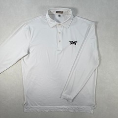 Peter Millar Summer Comfort PXG Logo Mens Large Long Sleeve Golf Polo Shirt