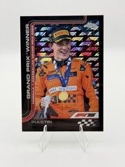 2025 Topps Chrome Formula 1 F1 Oscar Piastri Black Logo Fractor 1 /10 McLaren