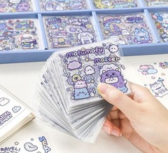 20Sheets Random Cute Anime Cartoon Food Drink Pet Decals Waterproof Stickers