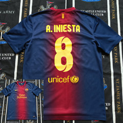 Barcelona 2012 2013 Home Football Shirt Jersey Nike Andres Iniesta Size M