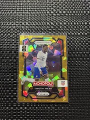 2026 Panini Prizm Monopoly Timothy Weah Gold Cracked Ice #71