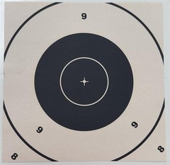 (100 PACK) 25 Yard Police L Match Pistol Target Center, 8″ x 8″, FREE SHIPPING
