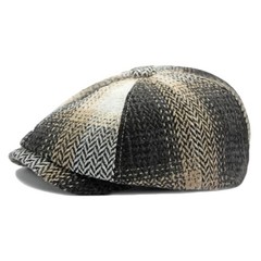 Mens Classic Newsboy Flat Cap Gatsby Ivy Cabbie Hat One Size B-beige