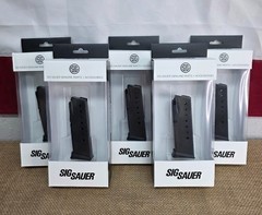 LOT (5) Sig Sauer P239 9mm Luger OEM Magazine 8 Rounds, Steel #MAG-239-9-8