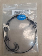 CUSTOM HAND TIED GAMAKATSU INLINE CIRCLE HOOKS WITH 18 INCH – 60LB WIRE LEADER