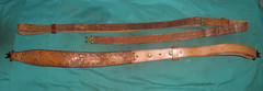 USED UNKNOWN LEATHER RIFLE SLING w QUICK CONNECTS TJ8873