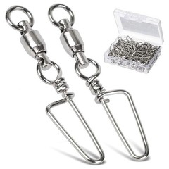 Stainless Steel Ball Bearing Fishing Snap Swivels High Strength Size 0+0 18lb