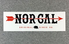 NOR CAL SHOT THROUGH Sticker NORCAL 6in NCA1