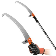 Pole Saws for Tree Trimming 10FT Extension Stainless Steel Pole Pruner