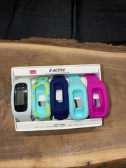 B-active Silicone Fitness Tracker With Bands Interchangeable, Set of 5