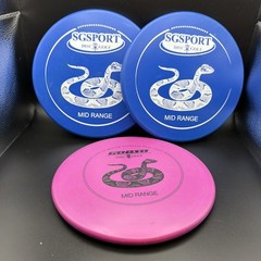 SGSport Disc Golf Mid Range Discs – Pink & Blue Snake Design Midrange Discs Lot