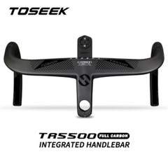 TOSEEK Carbon Fiber Integrated Handlebar Racing Road Bike Drop Bar 400/420/440mm