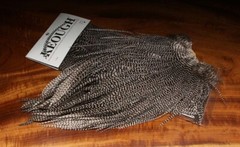 KEOUGH NATURAL GRIZZLY SADDLE GRADE #2 Rooster Fly Tying Hackle Feathers