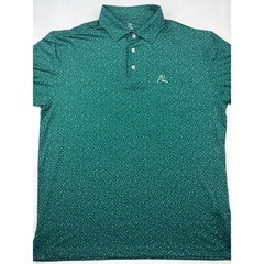 Rhoback Golf Polo Large Green Golf Club Ball Flag Print Forty-Fifty Labs Logo