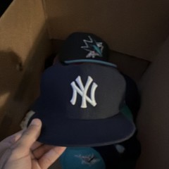 MLB New York Yankees Navy Baseball Cap Hat w/ White NY Logo, Batterman Back