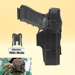 G17 Police Duty Holster w/ Molle For Glock 17 17L 22 31 g17 G22 Level 3 Holder