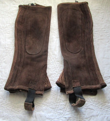 ADULT PERRIS BROWN SUEDE SMALL HALF CHAPS