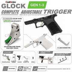 Glock Complete Adjustable Titanium Green Trigger 3.5 Connector G17 19 26 34