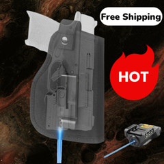 IWB OWB Holster for Pistols with Flashlight or Laser, Everyday Carry Universal