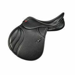 Black Leather Jumping/Close Contact, Double Flap Changeable Gullets Horse Saddle