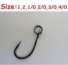 1 – 10 PACKS 2X STRONG RINGED FLYLINER HOOKS CHOOSE SIZE: #1,2,1/0,2/0,3/0,4/0,