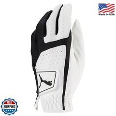PUMA Golf Men’s Flexlite Golf Glove (Bright White-Puma Black, Large, Left Hand)