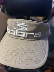 King Cobra Golf Sun Visor Hat Beige Cotton Strapback